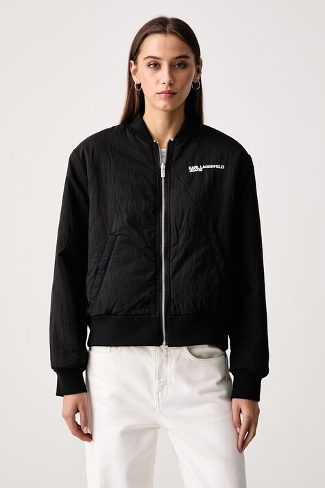 Karl Lagerfeld Jeans Bomber jakna ženska bež B4W15026