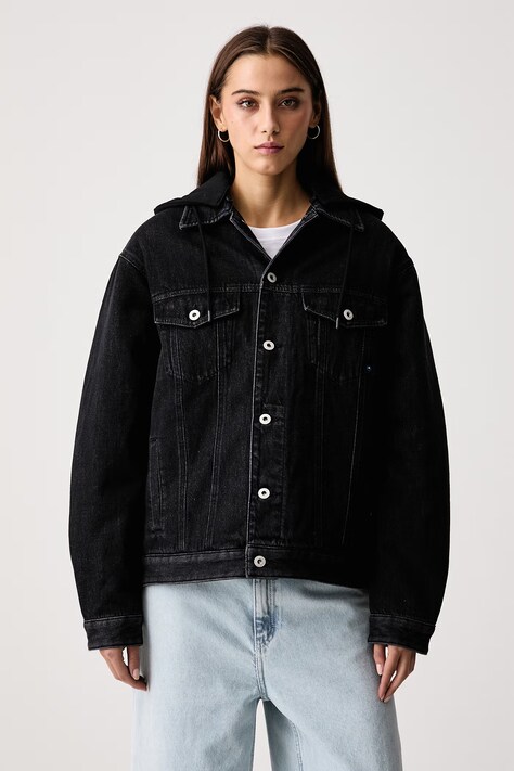 Karl Lagerfeld Jeans Jakna ženska denim x Pietro Terzini črna B4W14043