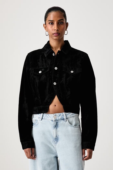 Karl Lagerfeld Jeans Prijelazna jakna za žene traper crna B4W14037
