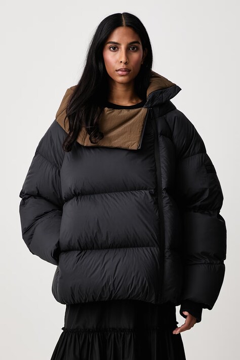 GANNI Future Nylon Quilt Puffer kurtka puchowa damska szara A1010242