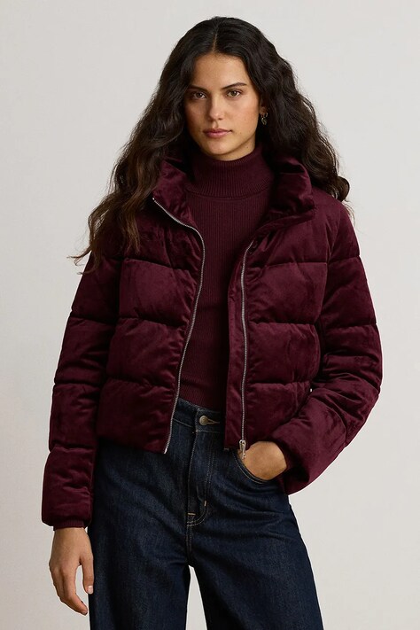 Lauren Ralph Lauren Kurtka pikowana damska bordowa 297P23453