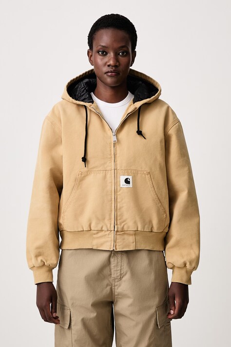 Carhartt WIP OG Active Jacket късо дамско памучно яке сиво I035673