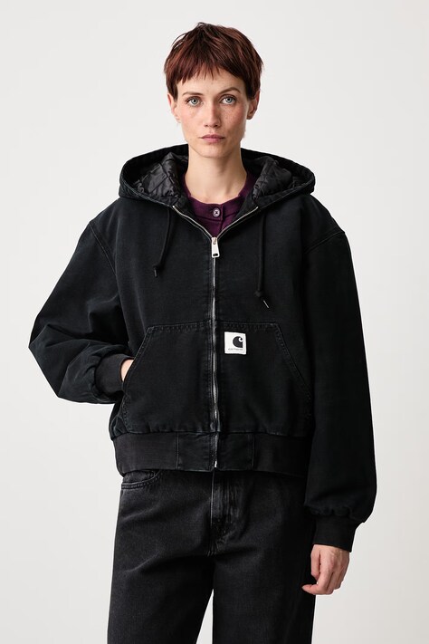 Carhartt WIP OG Active Jacket krótka kurtka damska bawełniana czarna I035673