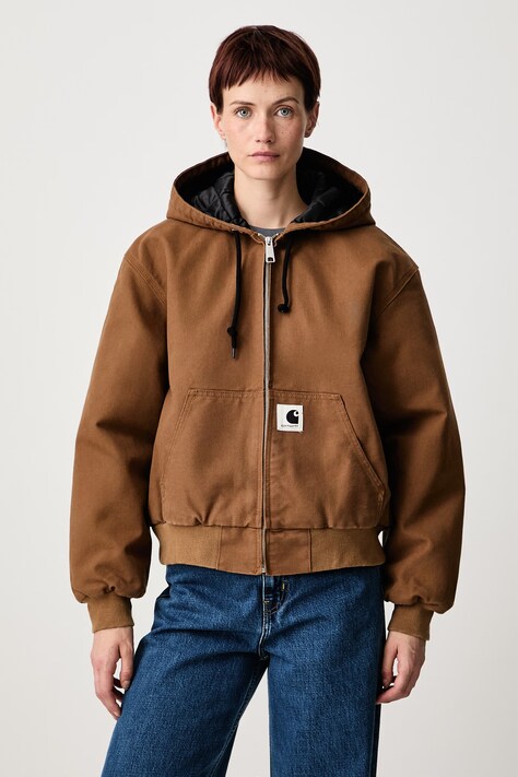 Carhartt WIP OG Active Jacket kurtka damska bawełniana brązowa I032238