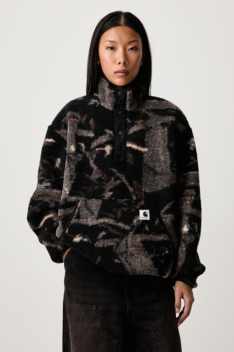 Carhartt WIP Elliot High Neck Liner суичър от полар дамски многоцветен I032241