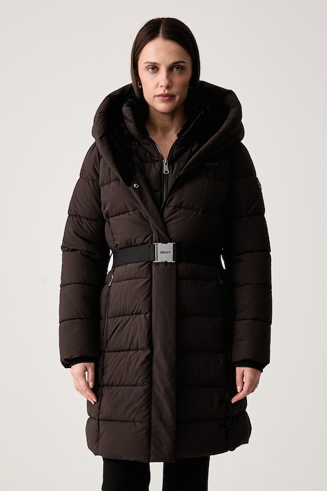 DKNY Kurtka zimowa damska brązowa DLEMPX78