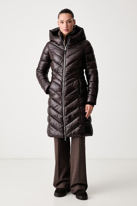 DKNY Длинная куртка для женщин коричневая DLEMPW58