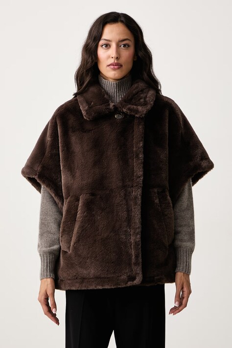 DKNY Bezrękawnik damski brązowy DJ6J6266