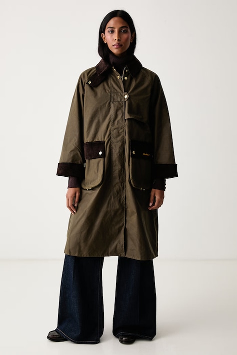 Barbour Kurtka damska bawełniana zielona LWX1570