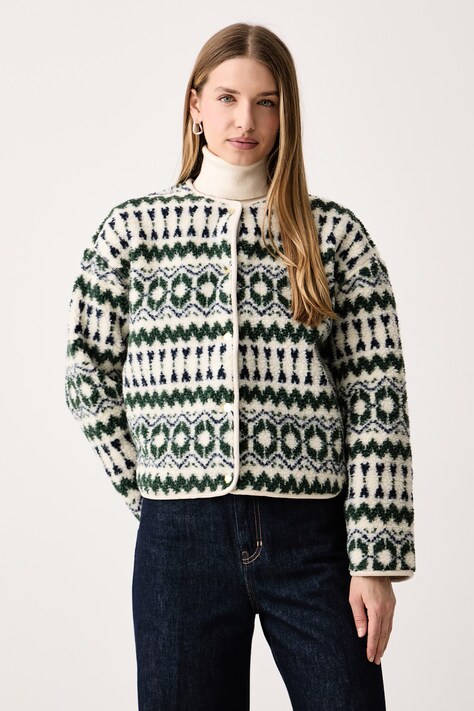 Barbour Bluza rozpinana damska polarowa Aspen zielona LFL0097