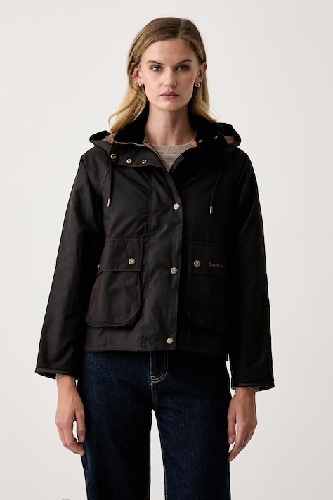 Barbour Krótka kurtka damska bawełniana Georgette brązowa LWX1594
