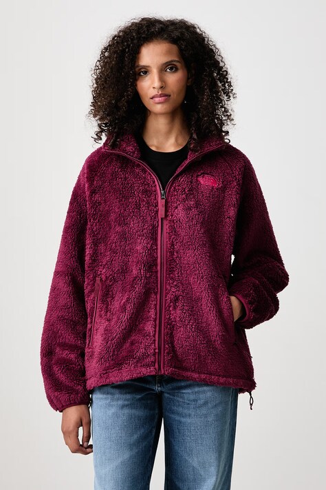 The North Face Osito Evolve Full Zip krótka kurtka damska polarowa bordowa NF0A8H7SMVO1