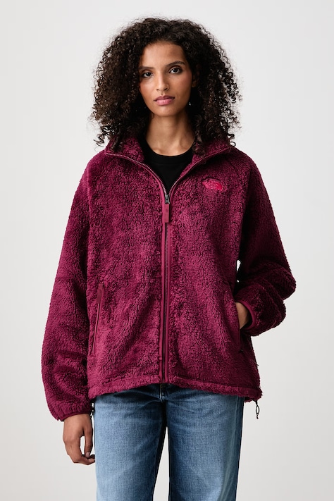 The North Face Osito Evolve Full Zip krótka kurtka damska polarowa bordowa NF0A8H7SMVO1