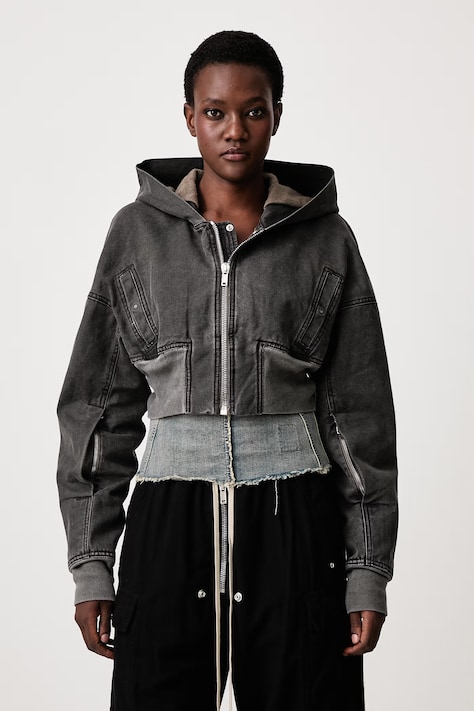 Rick Owens DRKSHDW Bomber jacket Women's cotton gray DS02F6722 CVG