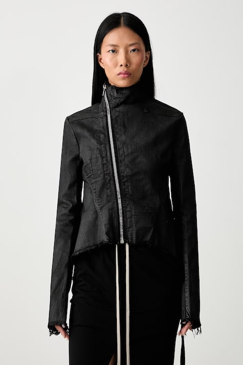 Rick Owens DRKSHDW Naska Gary τζιν μπουφάν γυναικείο ντένιμ μαύρο DS02F6703 SBW