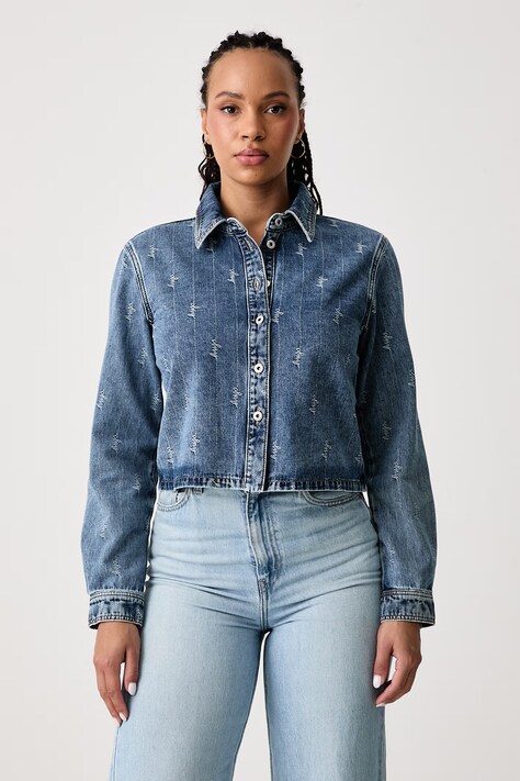 HUGO Blue Koszula damska jeansowa Glamori_B niebieska 50569826