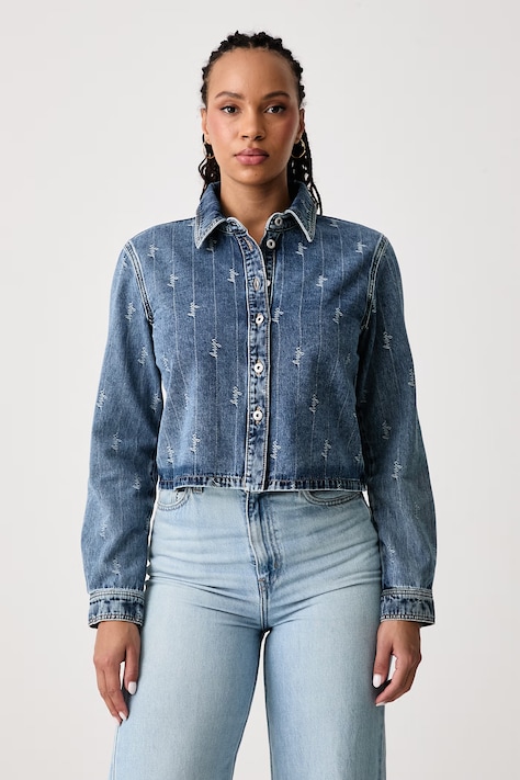 HUGO Blue Koszula damska jeansowa Glamori_B niebieska 50569826