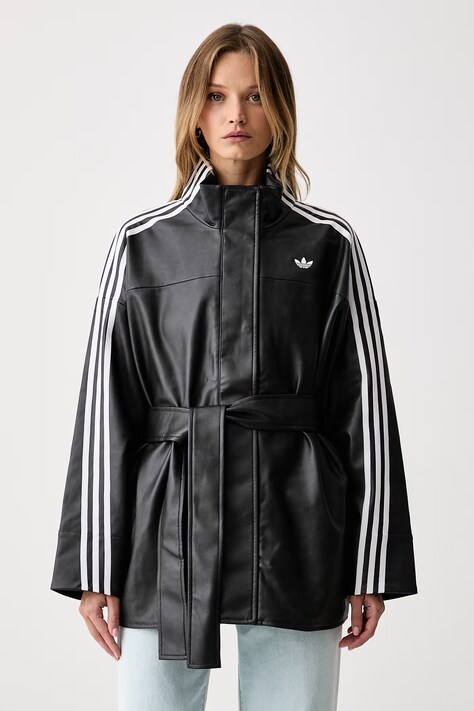 adidas Originals Kurtka damska z imitacji skóry Adilenium Season 6 Pleather Jacket czarna LH1945