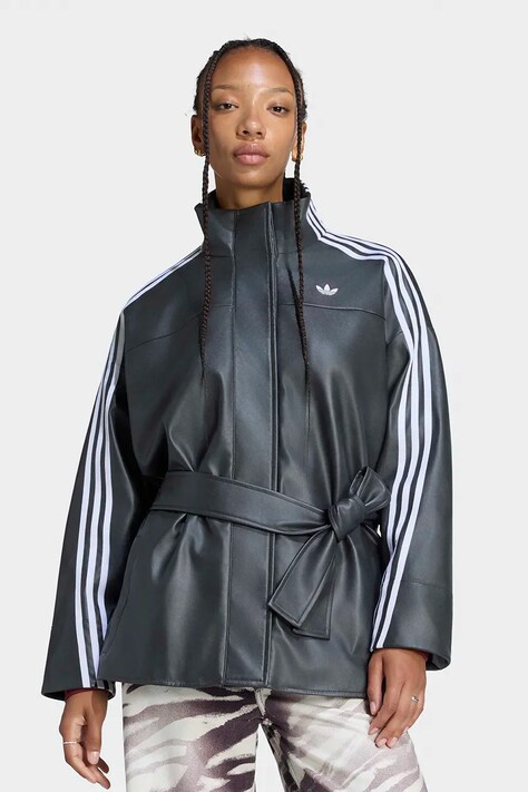 adidas Originals Kurtka damska z imitacji skóry Adilenium Season 6 Pleather Jacket czarna LH1945