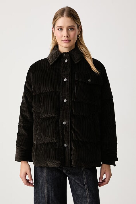 Weekend Max Mara Kurtka puchowa damska sztruksowa WKDGIORNO brązowa 2625486092600