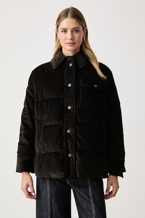 Weekend Max Mara Kurtka puchowa damska sztruksowa WKDGIORNO brązowa 2625486092600