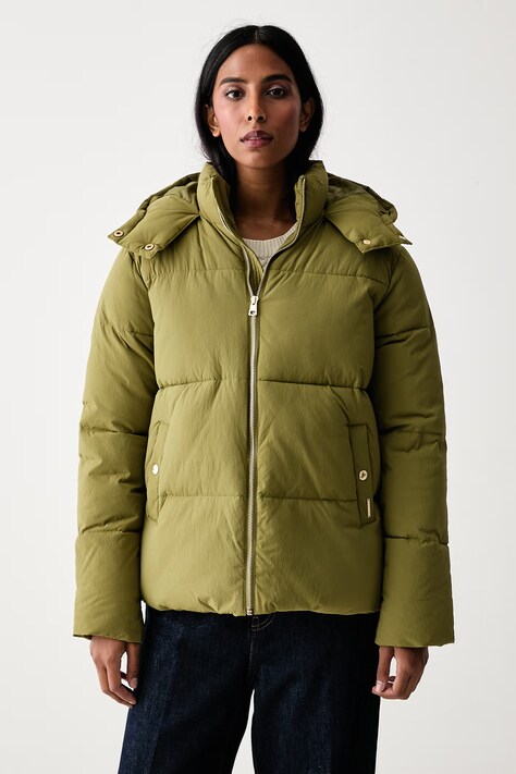 U.S. Polo Assn. Kurtka pikowana damska SHORT PUFFER zielona WUP2583