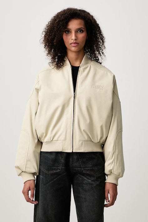 MM6 Maison Margiela Bomber jacket Women's cotton beige S52AM0369-M36019