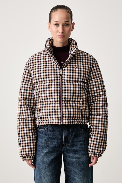 Tommy Jeans Prošivena jakna za žene smeđa DW0DW23578
