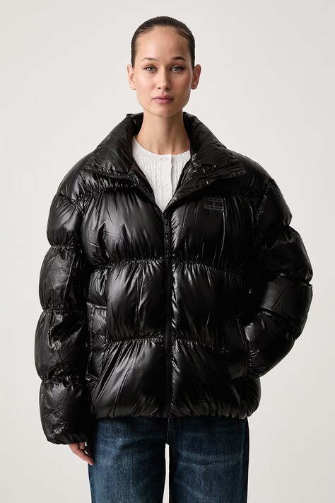 Tommy Jeans Πουπουλένιο μπουφάν γυναικείο μαύρο DW0DW23423