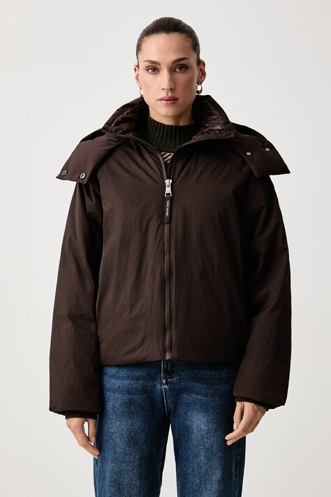 Tommy Hilfiger Kratka jakna za žene smeđa WW0WW51514