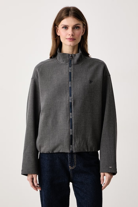 Tommy Hilfiger Prijelazna jakna za žene siva WW0WW52315