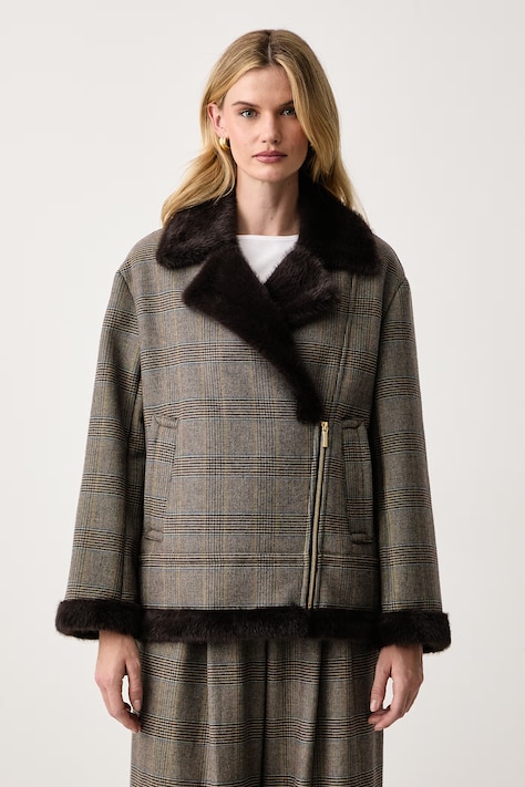 Armani Exchange Jakna za žene s vunom smeđa XW002452 AF25759