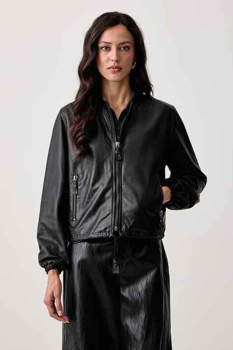 Trussardi Kurtka przejściowa damska skórzana czarna R302A000785N