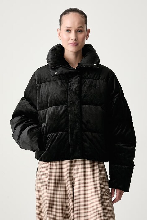 adidas Originals Krátká bunda dámská manšestrová Winterized Down černá KT4235