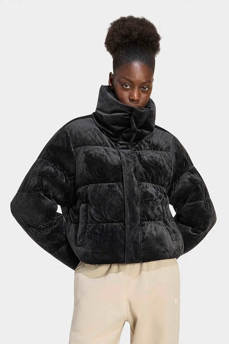 adidas Originals Κοντό μπουφάν γυναικείο κοτλέ Winterized Down μαύρο KT4235