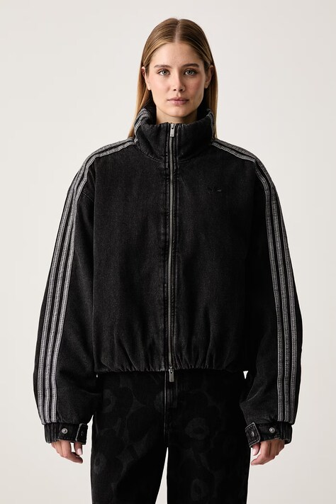 adidas Originals Prechodná bunda dámska rifľová Firebird čierna KT4233