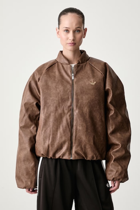 adidas Originals Jacket Women's faux leather brown KR9573