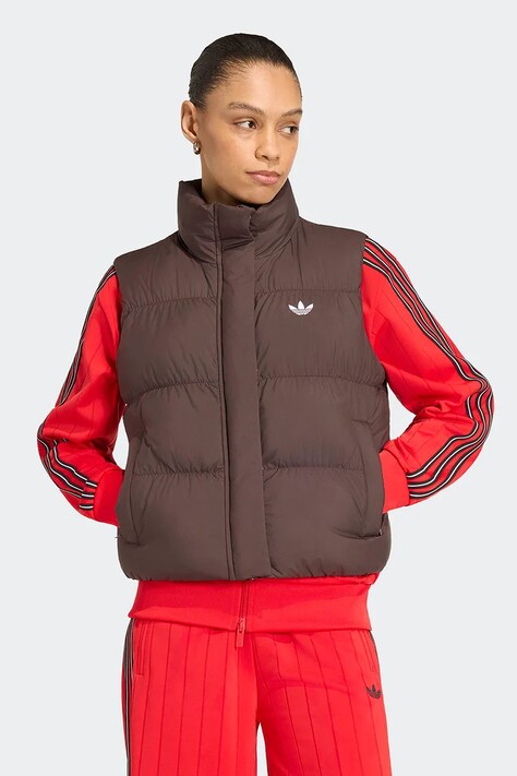 adidas Originals Bezrękawnik damski Regular Padded brązowy KR9549