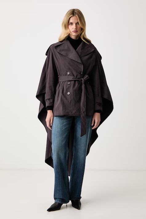 Elisabetta Franchi Trencz damski z bawełną fioletowy SP01066E2