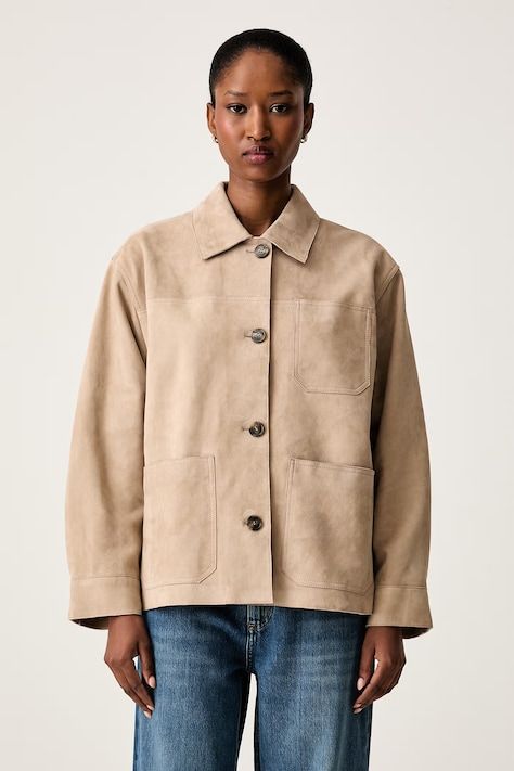 Weekend Max Mara kurtka damska zamszowa WKDGHIERA beżowa 2625446071600