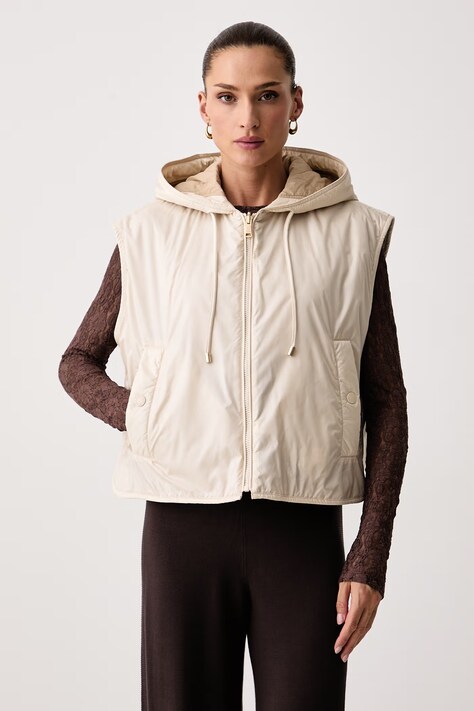 Weekend Max Mara Bezrękawnik damski WKDACCENNI beżowy 2625296011600