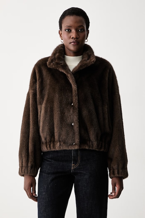 Weekend Max Mara krótka kurtka damska WKDANEMONE brązowa 2625086021600