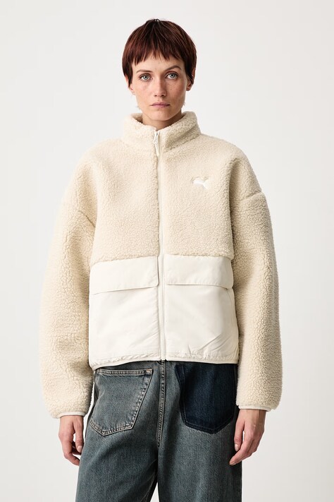 Puma Krótka kurtka damska Sherpa beżowa 694567