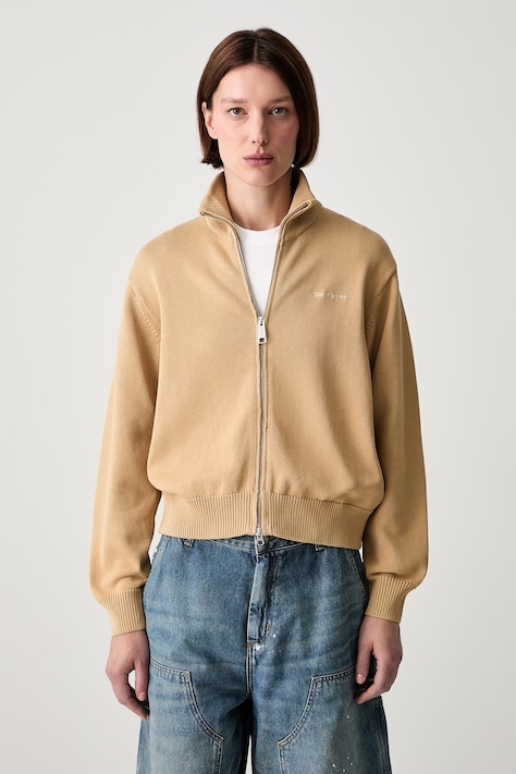 Carhartt WIP W Kori sweter rozpinany bawełniany damski beżowy I036859