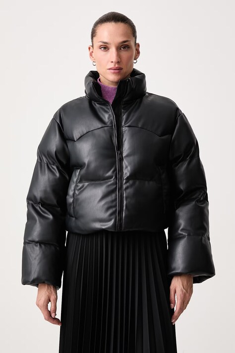 Levi's Krátka bunda dámska PALMER CROPPED PUFFER čierna 006SA