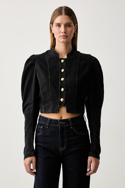 Twinset коротка куртка жіноча джинсова чорна 262TP2520