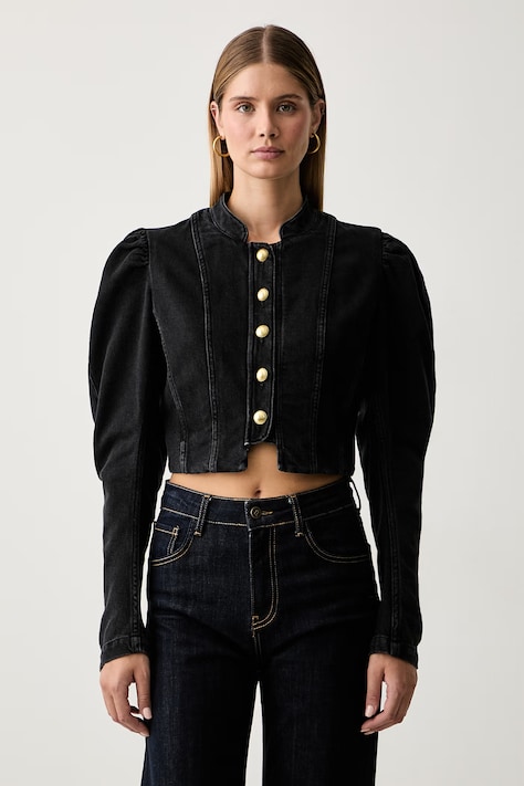 Twinset коротка куртка жіноча джинсова чорна 262TP2520