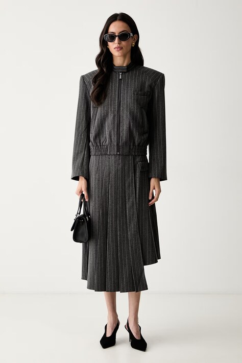 Karl Lagerfeld демісезонна куртка жіноча — AW26-KUDZP7, сірий — фото 2
