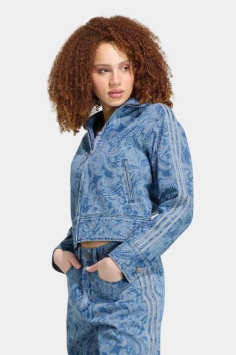 adidas Originals Kurtka przejściowa damska jeansowa Liberty niebieska KR6674