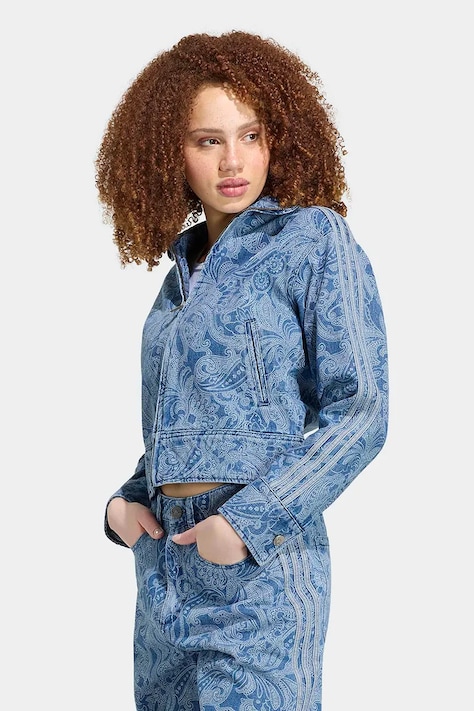 adidas Originals Kurtka przejściowa damska jeansowa Liberty niebieska KR6674